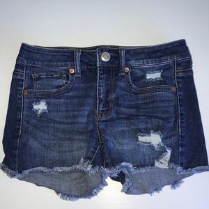 American Eagle High-Waisted Denim Midi Short